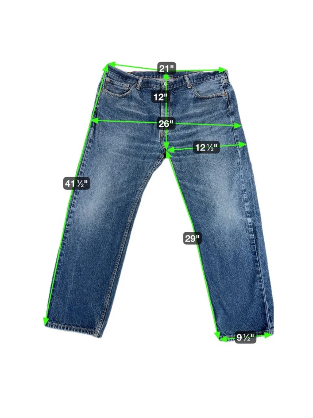 Levis 505 Regular Fit Jeans Mens 42 Denim Heavy Duty Work Outdoors